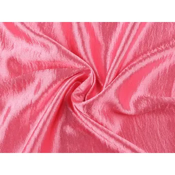 Satén s mačkaným efektem, barva 5 růžová