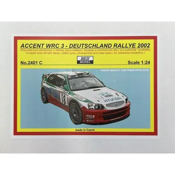 Plastikový model Reji model 1/24 Hyundai Accent WRC 3 Deutschland Rallye 2002