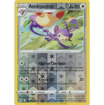 Společenská hra Pokémon karta Ambipom 145/196 Reverse Holo - Lost Origin