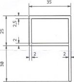 Hliníkový jekl s praporkem 35X25X2