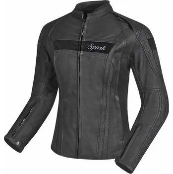 Moto bunda Dámská kožená moto bunda SPARK VIRGINIA, černá M Černá