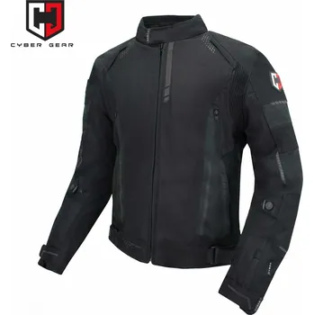 Moto bunda Pánská textilní moto bunda CYBER GEAR DELTA, černá M Černá