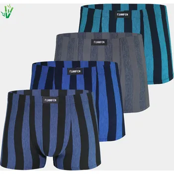 Pánské spodní prádlo FANNIFEN Pánské bambusové boxerky PRUHY M6701 4ks v balení Velikost: XL
