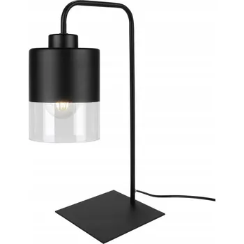 Stojací lampa Stolní lampa Roma, 1x černé/transparentní skleněné stínítko