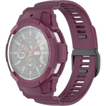 Ostatní příslušenství k chytrým hodinkám VSECHNONAMOBIL 38247 GLACIER Ochranné pouzdro s řemínkem Samsung Galaxy Watch 4 Classic 42mm bordó