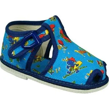 Dívčí bačkory dětské bačkůrky žirafa české modré 505-0 velikost 12,5