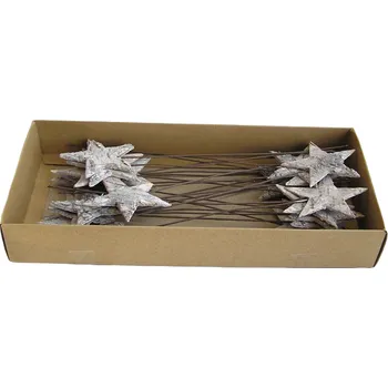 Vánoční dekorace Hvězda březová kůra A O/s 6,5 cm