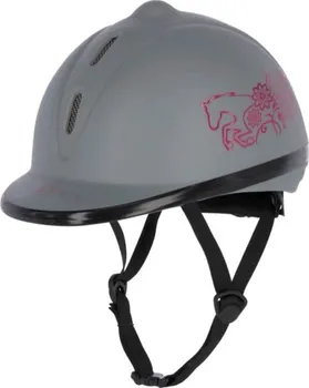 Jezdecká přilba Covalliero Beauty VG1 dětská jezdecká helma šedá 53-57 cm