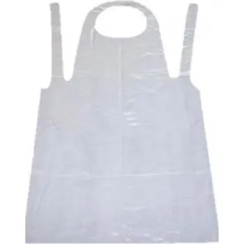 Jednorázová zástěra, bílá, 80 x 125 cm