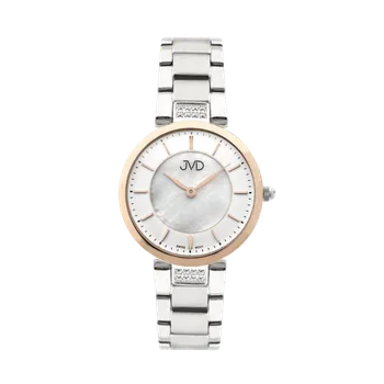 Hodinky Dámské luxusní náramkové designové hodinky JVD JVD JG1013.2 se zirkony a švýcarským strojkem (POŠTOVNÉ ZDARMA!!)