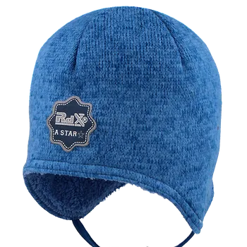 Kojenecká čepice RDX Kojenecká vázací čepice nažehlovačkaTm. modrá Vel. 0