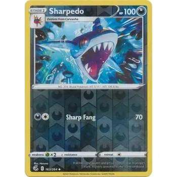 Společenská hra Pokémon karta Sharpedo 163/264 Reverse Holo - Fusion Strike