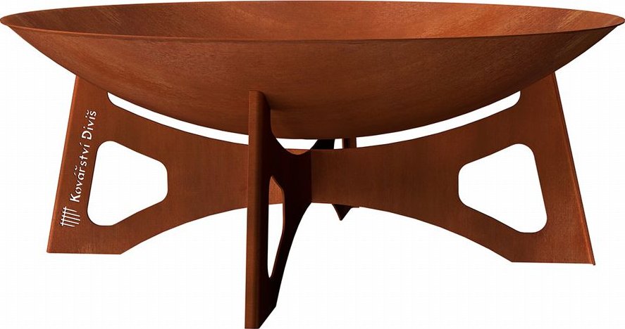 Zahradní přenosné ohniště z CORTEN oceli v průměru 80 cm - Klasik Corten 80