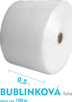Bublinková fólie - 50cm x 100m - šíře x návin
