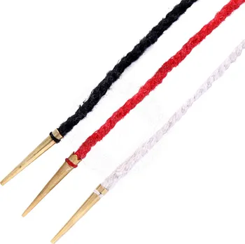 Karnevalový doplněk Marshal Historical 1ks Šněrovací tkanice s mosazným nákončím