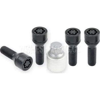 Autodoplněk Pojistné bezpečnostní šrouby M12x1,5x35 kužel, klíč 17, SICUSTAR BVN135, BMW, MINI, černé