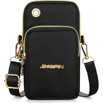 Kabelka Módní kabelka pro telefon s otvorem na sluchátka - Černá