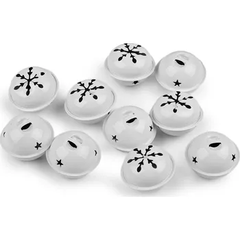 Výtvárné potřeby Kovové rolničky Ø35 mm, 40 mm, barva 2 Ø40 mm bílá