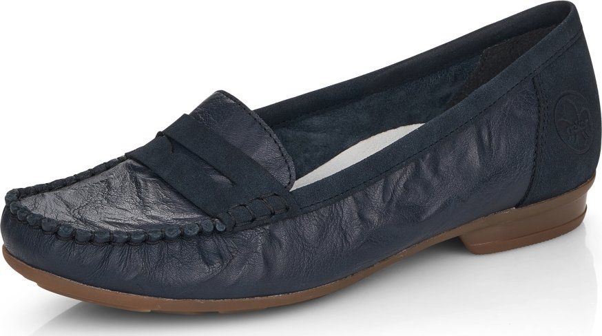 Mocassino Donna Rieker 48964 In Materiale Sintetico, Tacco Piatto E Larghezza Media, Comfort E Stile Casual
