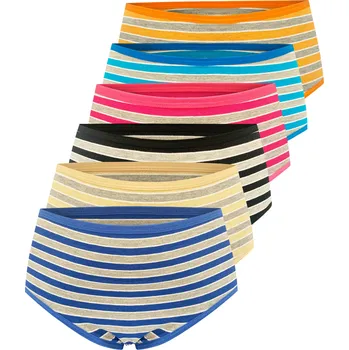 Kalhotky FANNIFEN Dámské kalhotky Pruhy YW4003 - 3 ks v balení Barva: Mix, Velikost: XL