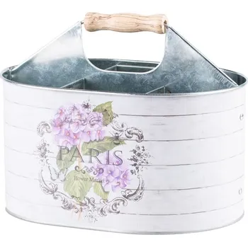 Dóza na potraviny Plechová oválná dóza Paris, barevná 245x175x185mm 508 gram