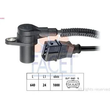 Motor automobilu Generátor impulsů, klikový hřídel FACET 9.0301