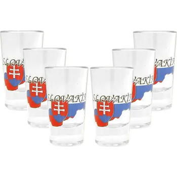 Sklenice TifanTEX Štamprle Slovakia 6ks 0.025 L 6 ks Slovensko