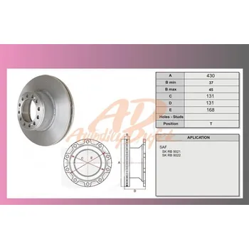 Brzdový kotouč kotouč brzdový MB ACTROS MP4 -přední -TRW