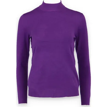 Dámský svetr Svetřík se stojákem Damod 1356 barva: fialová, velikost: S/M