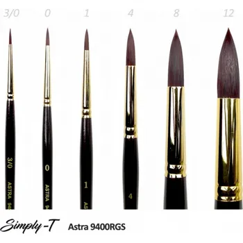 Umělecký štětec Štětec Astra kulatý - zkrácená rukojeť, 4