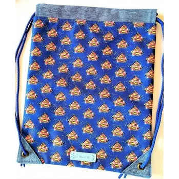 Školní sáček Stahovací vak na záda LOGO SUPERMAN