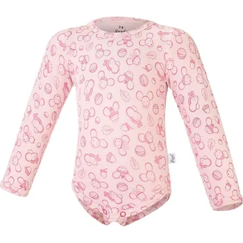 Kojenecký body Little Angel body tričko smyk TISK Outlast® - sv.starorůžová myšky Velikost: 80
