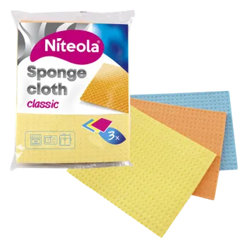 Utěrka NITEOLA Houbová utěrka CLASSIC, 15 x 18 cm [3 ks] - mix barev