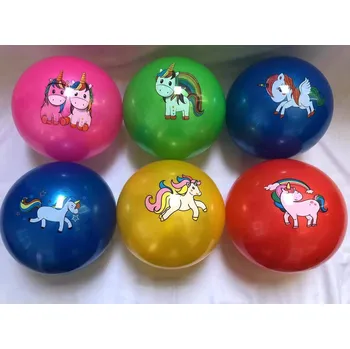 Dětský míč Míč nafukovací - jednorožec 22 cm Barvy: modrá