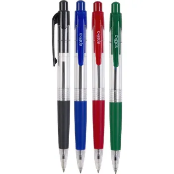 kuličkové pero Spoko 112 průhledné - černá