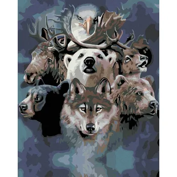 Hračka Diamondi Diamantové malování - DIVOČINA Rozměr: 40x50 cm, Rámování: bez rámu a bez vypnutí plátna