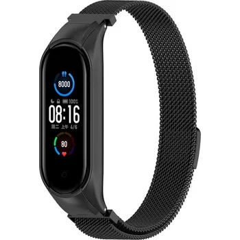 Příslušenství k chytrým hodinkám Celokovový řemínek pro chytré hodinky Xiaomi Mi Band 7 - černý