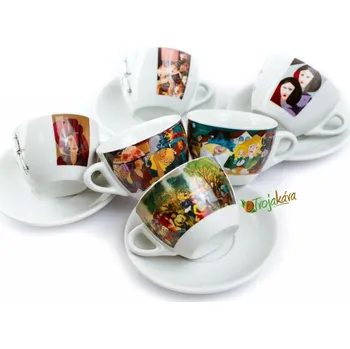 Rosa šálky na cappuccino DIPINTI 160 ml 6 ks