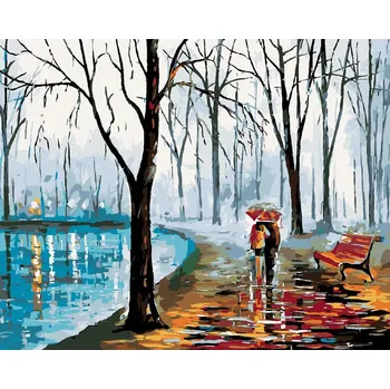 Hračka Diamondi Diamantové malování - NA PROCHÁZCE U VODY Rozměr: 40x50 cm, Rámování: bez rámu a bez vypnutí plátna