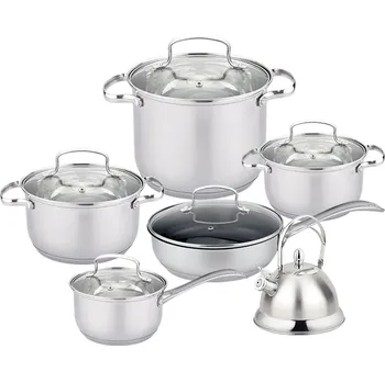 Hrnec Haus Roland Sada nerezového nádobí, 12dílná, lesklý povrch