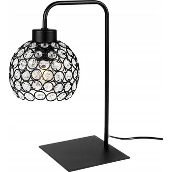 Stojací lampa Stolní lampa Crystal, 1x černé křišťálové stínítko