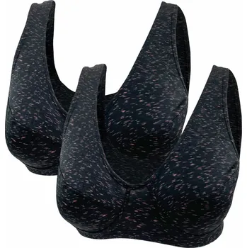 Podprsenka FANNIFEN Podprsenka bez vycpávkami a kostic FAN-159 2ks Barva: Černá, Velikost: 100D