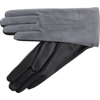 Rukavice Dámské kožené rukavice Špongr MOCHETO šedé Velikost: 7 1/2"