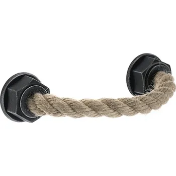 Nábytek TULIP Úchytka Spaccata 128 provaz/staročerná (TULIP Úchytka Spaccata 128 provaz/staročerná)