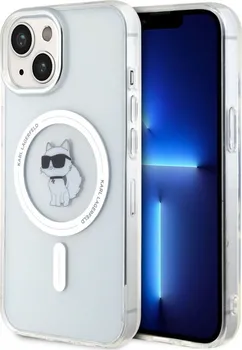Pouzdro na mobilní telefon Karl Lagerfeld MagSafe IML Choupette pro Apple iPhone 15 transparentní