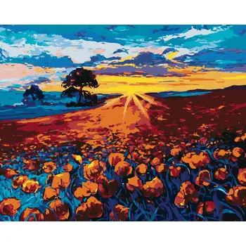 Diamondi Diamantové malování - VLČÍ MÁK Rozměr: 40x50 cm, Rámování: bez rámu a bez vypnutí plátna