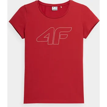 Dámské tričko 4F 4FAW23TTSHF0907 RED Dámské tričko US L