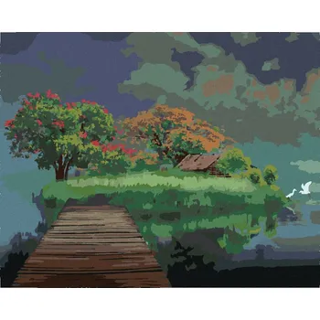 Diamondi Diamantové malování - MOST DO ŘÍŠE SNŮ Rozměr: 40x50 cm, Rámování: bez rámu a bez vypnutí plátna