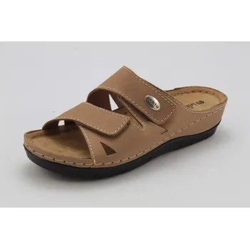 Dámské pantofle Dámská obuv kožená INBLU DD OE2 béžová 40