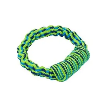 Hračka pro psa Hračka pes Bungee Kruh modrá/zelená 16cm